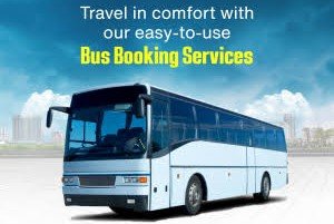 Intercity coach bus on the road