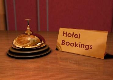 Comfortable hotel room interior